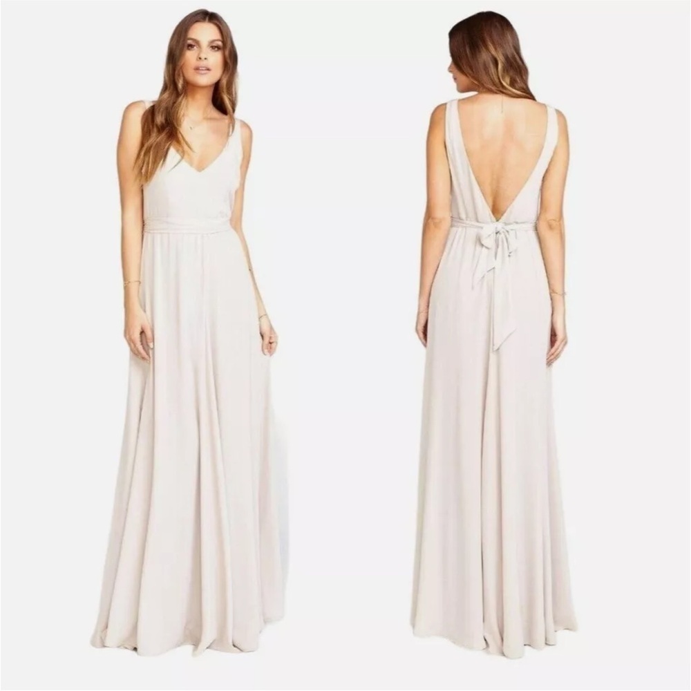 Show me your Mumu Dress Jenn Maxi in Show me the Ring Crisp Size Large NWT